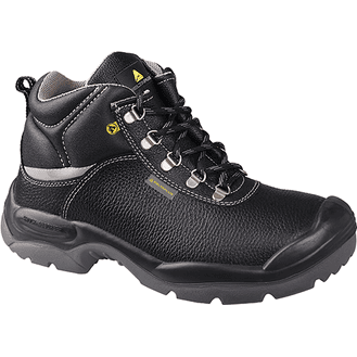 DELTAPLUS Water Resistant Leather Hiker Safety Boots - Black