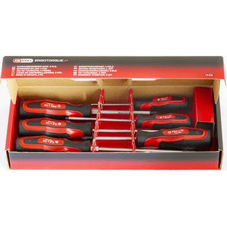 KS TOOLS 'ERGOTORQUEplus<sup>&amp;reg;</sup>' Slotted &amp; POZIDRIV<sup>&amp;reg;</sup> Screwdriver Set