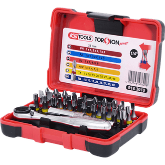 KS TOOLS 'TORSIONpower' 1/4" Bit Set