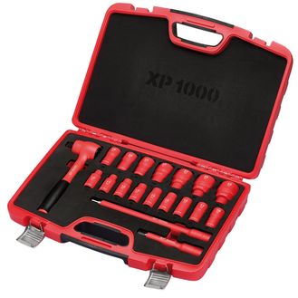 Draper 17671 XP1000&amp;#174; VDE Metric Socket Set, 1/2" Sq. Dr. (19 Piece)