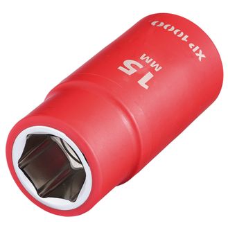 Draper 17762 XP1000&amp;#174; VDE Socket, 1/2" Sq. Dr., 15mm