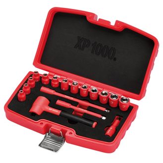 Draper 18115 XP1000&amp;#174; VDE Metric Socket Set, 1/4" Sq. Dr. (17 Piece)