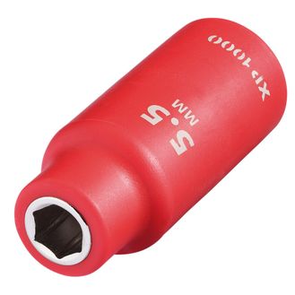 Draper 18661 XP1000&amp;#174; VDE Socket, 1/4" Sq. Dr., 5.5mm