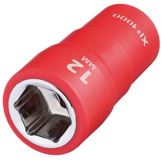 Draper 18801 XP1000&amp;#174; VDE Socket, 1/4" Sq. Dr., 12mm