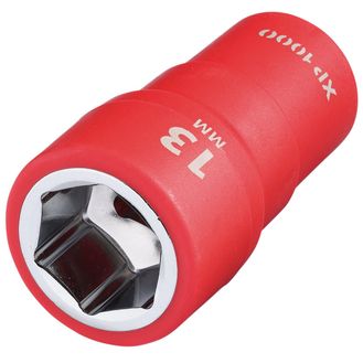 Draper 18819 XP1000&amp;#174; VDE Socket, 1/4" Sq. Dr., 13mm