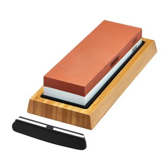 Draper 23949 Double Sided Whetstone Sharpening Stone with Non-Slip Base and Angle Guide, 1000/6000 Grit