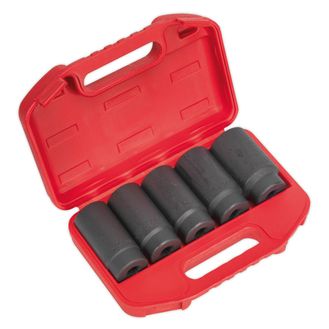 Sealey SX050 Impact Hub Nut Socket Set 5pc 1/2"Sq Drive