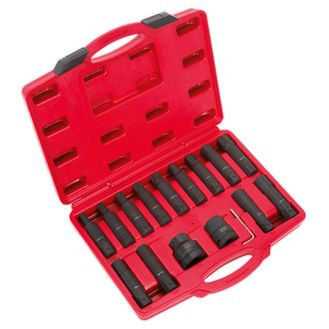 Sealey SX098 Impact Hex, TRX-Star* &amp; TRX-Star* Female Socket Bit Set 16pc 3/4" &amp; 1"Sq Drive