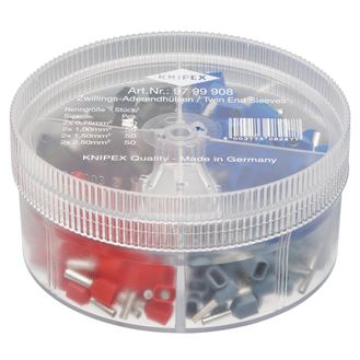 Draper 26154 KNIPEX 97 99 908 Assortment Boxes with 200 Twin Wire Ferrules, 4 Parts