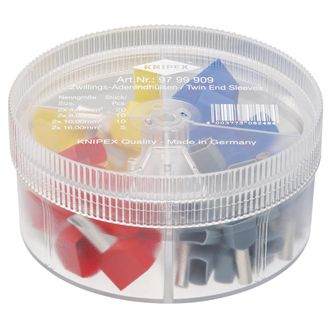 Draper 26155 KNIPEX 97 99 909 Assortment Boxes with 45 Twin Wire Ferrules, 4 parts