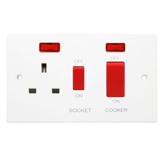 Securlec SL9488 Square Cooker Swtch/Socket Dbl Pol