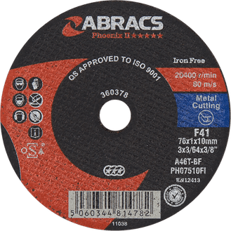 ABRACS 'Phoenix II' Mini Cut-Off Extra Thin Flat Cutting Discs INOX
