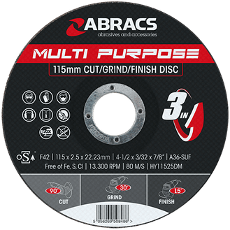 ABRACS Hybrid '3 in 1' Multi Purpose Discs Depressed Centre Metal