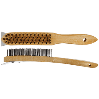 ABRACS Wooden Handled Brushes with Scraper