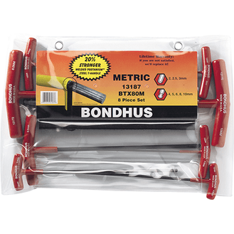 BONDHUS Balldriver/Hex T-Handles - Metric Set