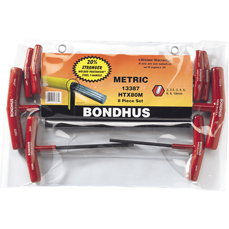 BONDHUS Hex T-Handles - Metric Set