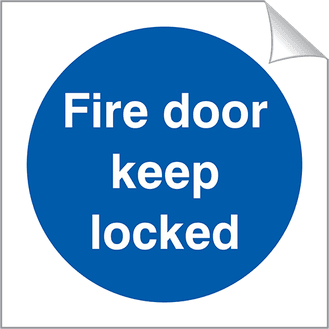 Fire Door Keep Locked - 120 x 120 mm
