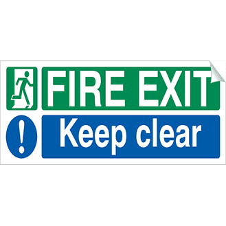 Fire Exit Keep Clear - 450 x 150 mm