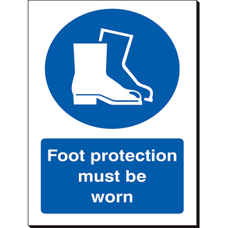 Foot Protection Must Be Worn - 240 x 360 mm