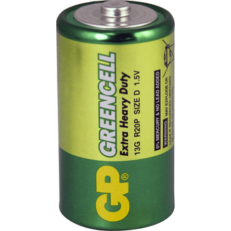 GP BATTERIES 'Greencell' Heavy Duty Batteries - Zinc Chloride