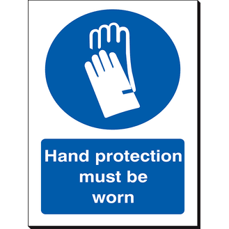 Hand Protection Must Be Worn - 240 x 360 mm