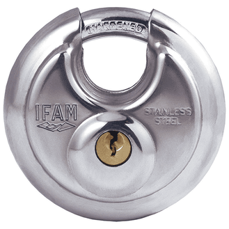IFAM Circular Discus Padlock - Stainless Steel
