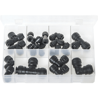 JG 'Speedfit' Push-Fit Tube Couplings - Elbows &amp; Tees, Metric