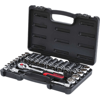 KS TOOLS 'CHROMEplus<sup>&amp;reg;</sup>' 3/8" Drive Regular &amp; Deep Socket Set