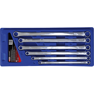 KS TOOLS 'CHROMEplus<sup>&amp;reg;</sup>' Extra Long Double Ring Spanner Set