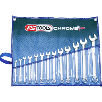 KS TOOLS 'CHROMEplus<sup>&amp;reg;</sup>' Mirror Polished Combination Spanner Set