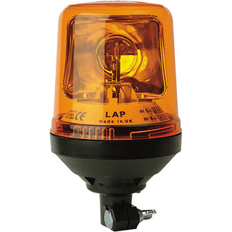 LAP ELECTRICAL Halogen Rotating Beacon - DIN Pole Mount