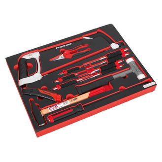 Sealey TBTP06EU Tool Tray with Hacksaw, Hammers &amp; Punches 13pc