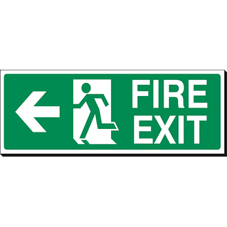 Left Arrow - Fire Exit - 360 x 120 mm
