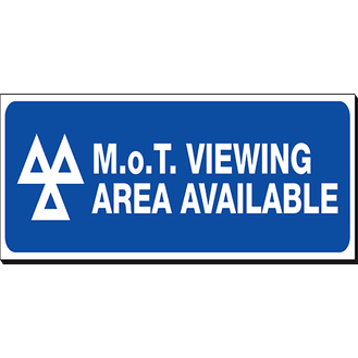 MOT Viewing Area Available - 480 x 150 mm