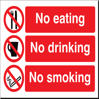 No Eating / Drinking / Smoking - 480 x 350 mm