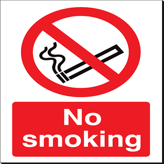 No Smoking - 350 x 480 mm