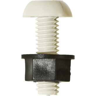 Number Plate Fasteners - Plastic Number Plate Bolts &amp; Nuts - Short