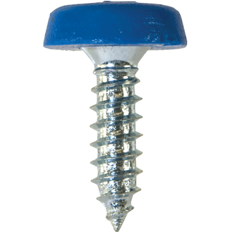 Number Plate Fasteners - Self-Tappers with Plastic Head - Short