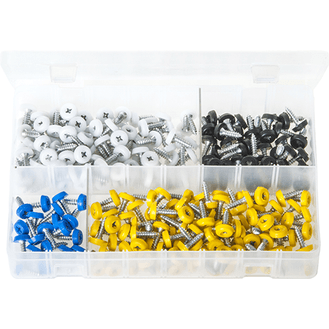 Number Plate Fasteners with Plastic Head - Short