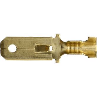 Push-on Males - 6.3 mm Brass