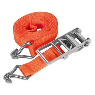 Sealey TD10010J Ratchet Tie Down 75mm x 10m Polyester Webbing 10000kg Load Test