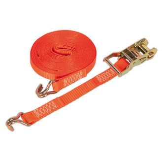 Sealey TD1508J Ratchet Tie Down 25mm x 8m Polyester Webbing 1500kg Load Test