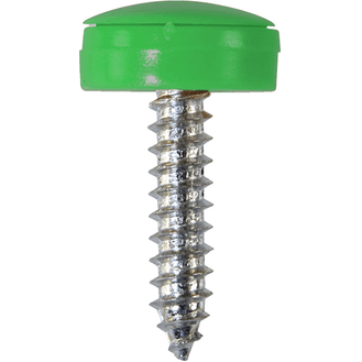 Security Number Plate Fasteners - Self-Tappers with Hinged Caps