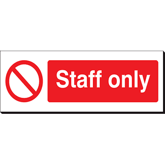 Staff Only - 360 x 120 mm