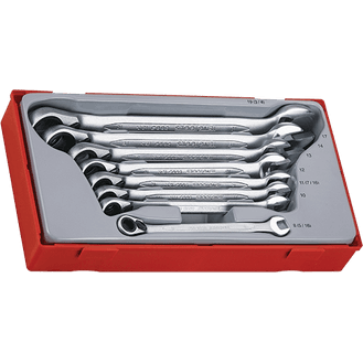 TENG TOOLS Reversible Ratcheting Combination Spanners Set
