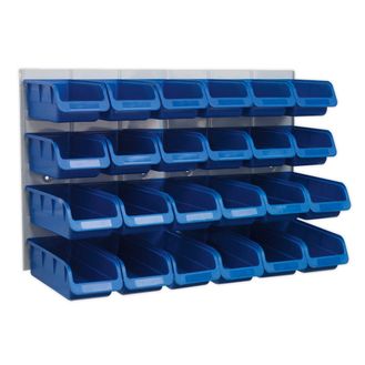 Sealey TPS131 Bin &amp; Panel Combination 24 Bins - Blue