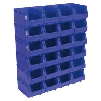 Sealey TPS324B Plastic Storage Bin 150 x 240 x 130mm - Blue Pack of 24