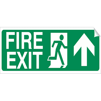 Up Arrow - Fire Exit - 450 x 150 mm