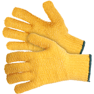 Yellow Kriss-Kross Gripper Gloves