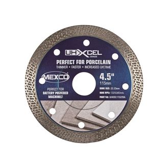 MEXCO UHXCEL Grade Porcelain &amp; Ceramic Tile Diamond Blade 115 x 22mm